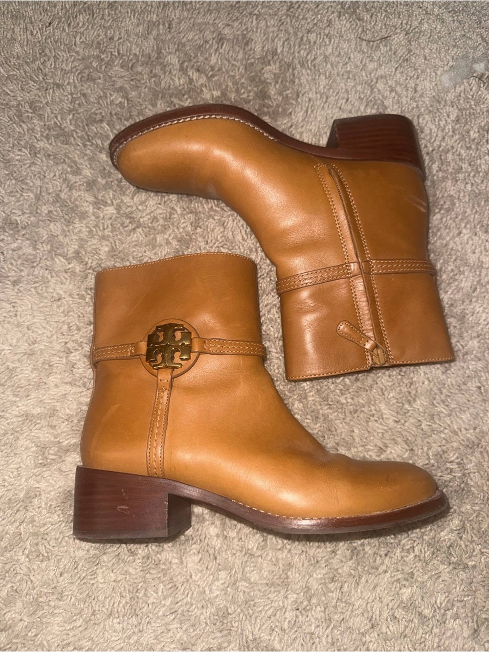 Tory Burch Miller 45mm Ankle Booties in Dark Tiramisu